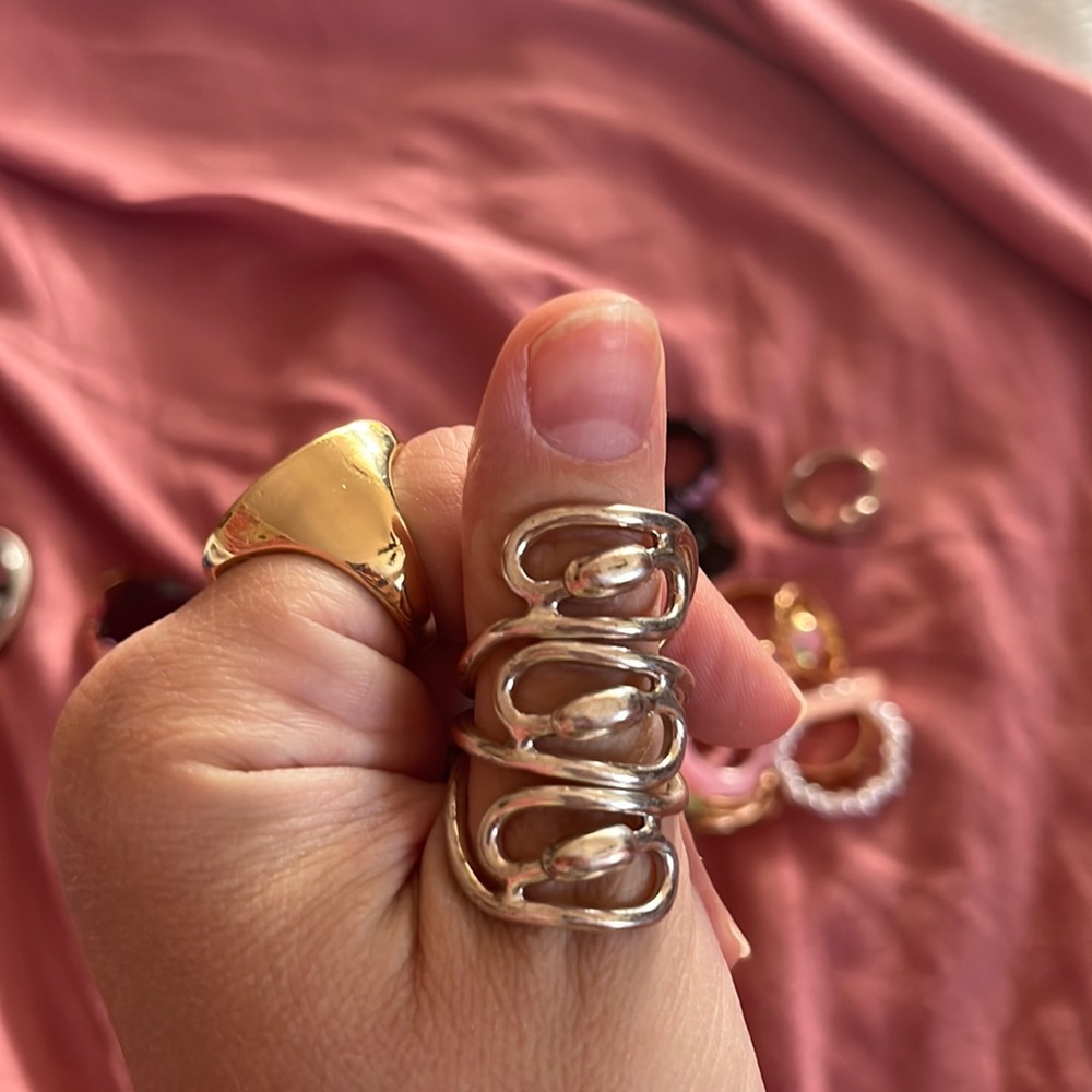 Funky silver ring